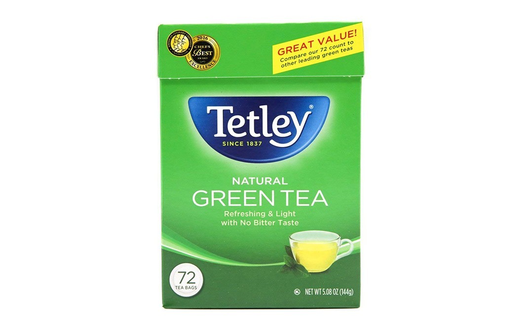 Tetley Natural Green Tea Refreshing & Light with no Bitter Taste   Pack  144 grams